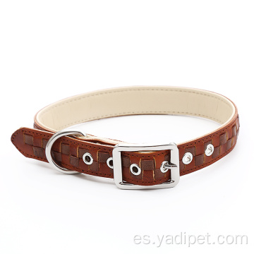 Collar de perro de cuero genuino de alta calidad